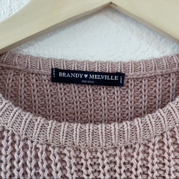 Brandy Melville Bronx pink knit sweater - Picture 3 of 4